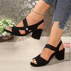 Elara | Cross Strap Comfort Heels